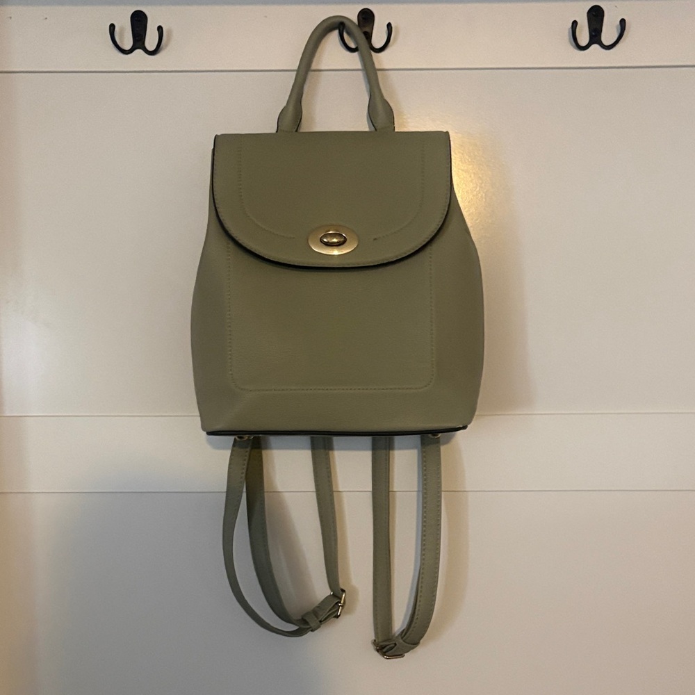 Olive Green Women's Backpack Purse